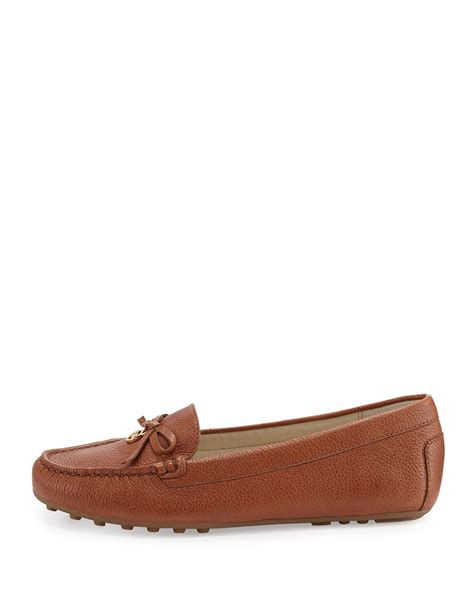 Michael Kors Everett Moc Loafer Tan Brown Leather Women’s 